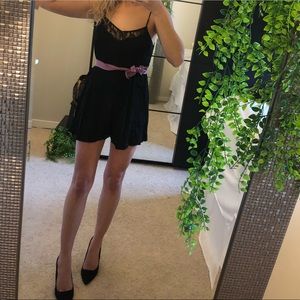 Flowy black lacey romper